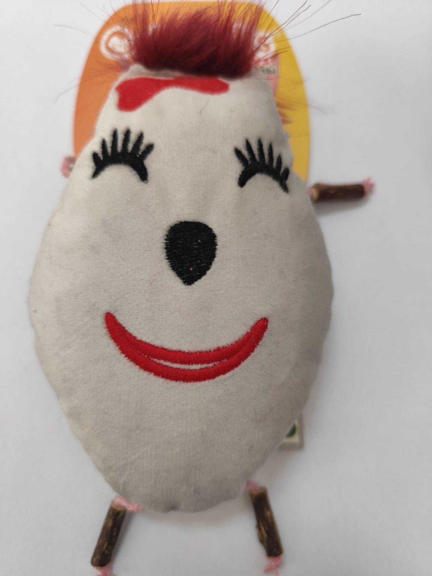 Tatlı Surat El Yapımı Matatabili Kedi Oyuncağı 16 cm
