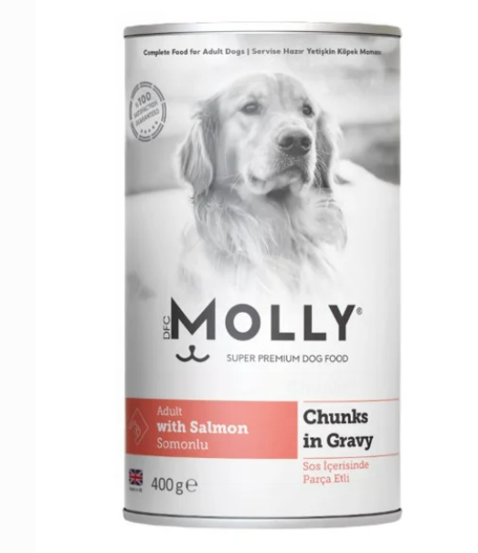 Molly Somonlu Gravy Soslu Yetişkin Köpek Konservesi 400 Gr