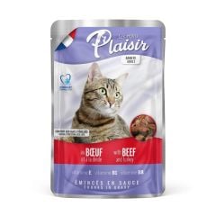Plaisir Pouch Biftekli Hindili Kedi Konservesi 100g
