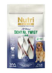 Nutri Canin Dental Twist Kuzulu Köpek Ödülü 80g