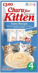 CIAO Churu Cream Kitten Ton Balıklı Yavru Kedi İçin Sıvı Ödül Maması 14gr (4'lü)