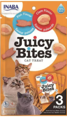 INABA Juicy Bites Balıklı ve İstiridyeli Kedi Ödül Maması 11,3gr (3'lü)