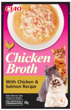 CIAO Broth Tavuk Sulu ve Somonlu Kedi Çorbası 50gr