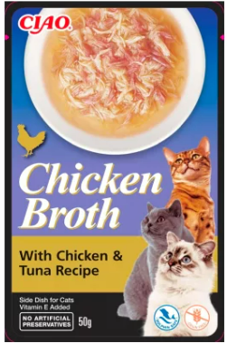 CIAO Broth Tavuk Sulu ve Ton Balıklı Kedi Çorbası 50gr