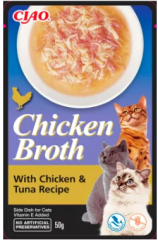 CIAO Broth Tavuk Sulu ve Ton Balıklı Kedi Çorbası 50gr