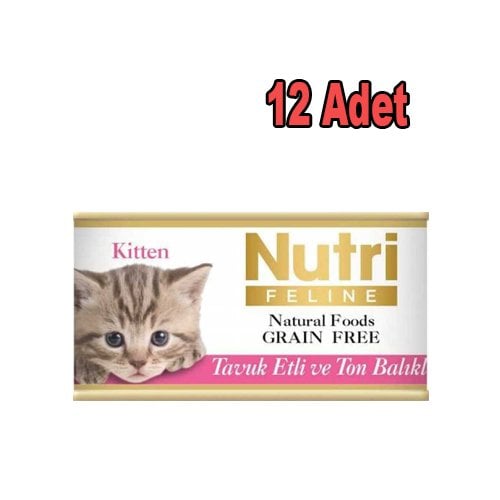 Nutri Feline Tahılsız Yavru Kedi Konservesi 85 GrX12Adet