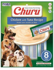 Inaba Ciao Churu Ton Balıklı ve Tavuklu Tamamlayacı Sıvı Köpek Ödül Maması 20gx8 Adet