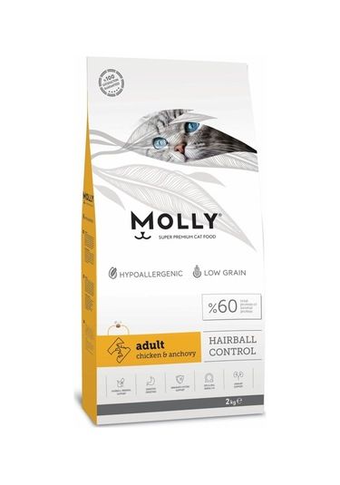 Molly Düşük Tahıllı Hipoalerjenik Tavuklu Yetişkin Kedi Maması 2 kg