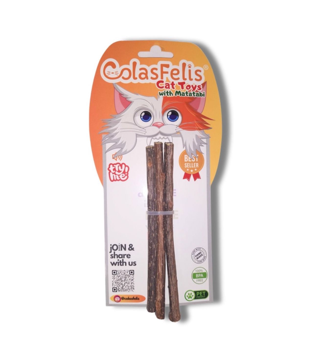 Dental Organik Matatabi Kedi Oyuncağı 3 Adet 12 cm