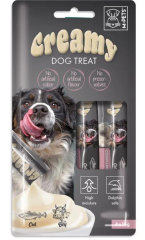 M-Pets Creamy Morina Balıklı Ve Sığırlı Yetişkin Köpek Sıvı Ödül Maması 4X15 Gr