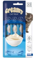 M-Pets Creamy Ton Balığı Karides Ek Besin ve Kedi Ödülü 4x15 Gr