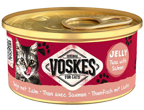Voskes Ton Balıklı ve Somon Jelly Kedi Yaş Konservesi 85 Gr