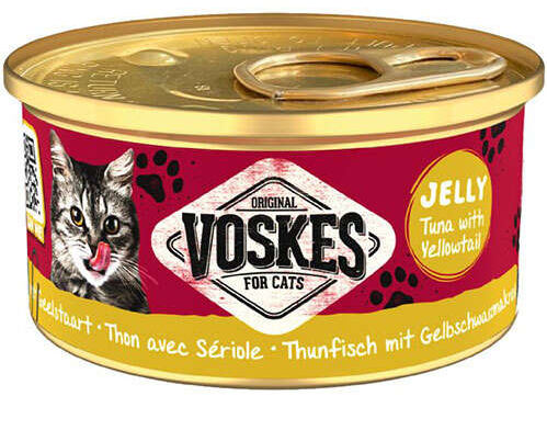 Voskes Ton Balıklı ve Sarıkuyruk Jelly Kedi Yaş Konservesi 85 Gr
