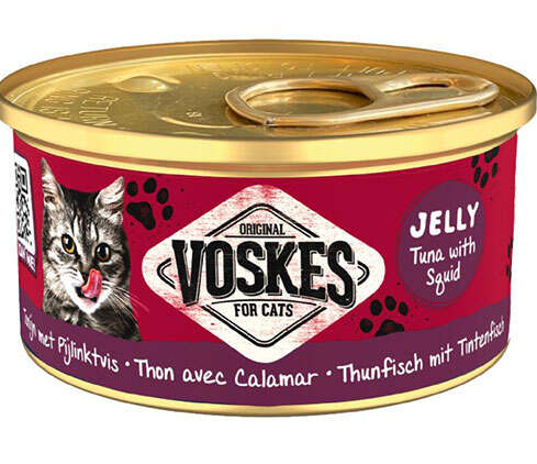 Voskes Ton Balıklı ve Kalamar Jelly Kedi Yaş Konservesi 85 Gr