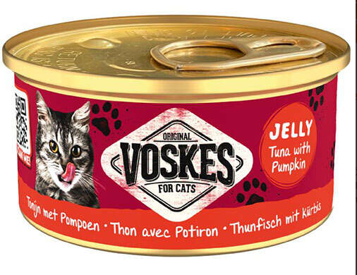 Voskes Ton Balıklı ve Balkabağı Jelly Kedi Yaş Konservesi 85 Gr