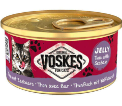 Voskes Ton Balıklı ve Levrek Jelly Kedi Yaş Konservesi 85 Gr