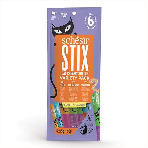 Schesir Cat Stix Karışık Lezzetli Krema Kedi Ödülü 6 Adet x 15 Gr