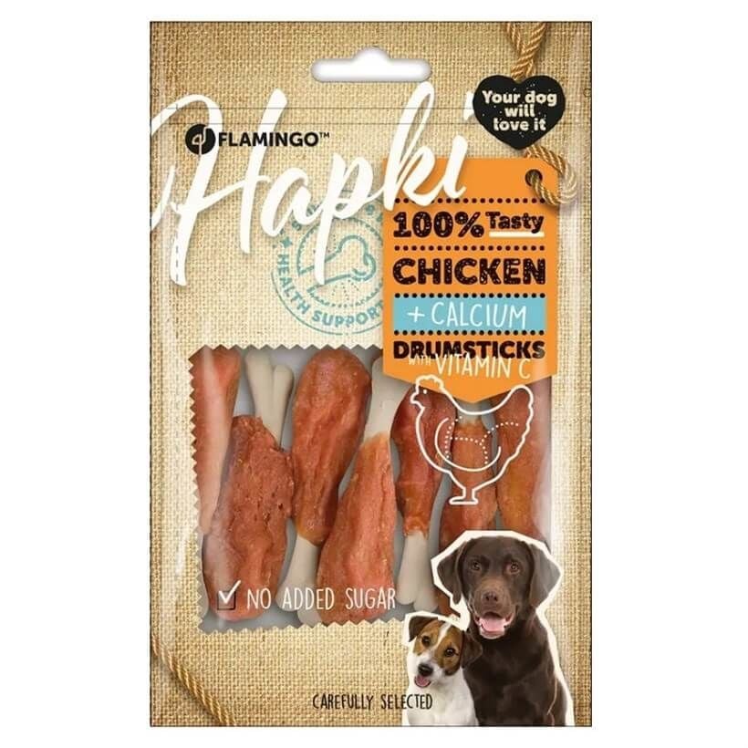 Flamingo Tavuk Kaplı Dental Köpek Ödül Kemikleri 85gr