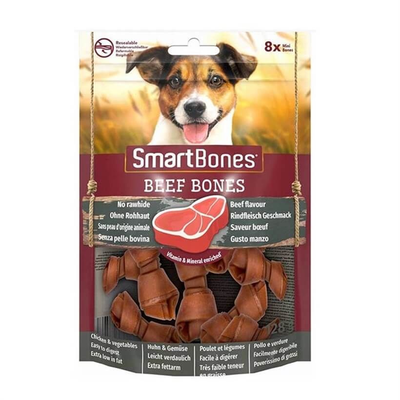 Smart Bones Biftekli Mini Kemik Köpek Ödülü 8 Adet 128 gr