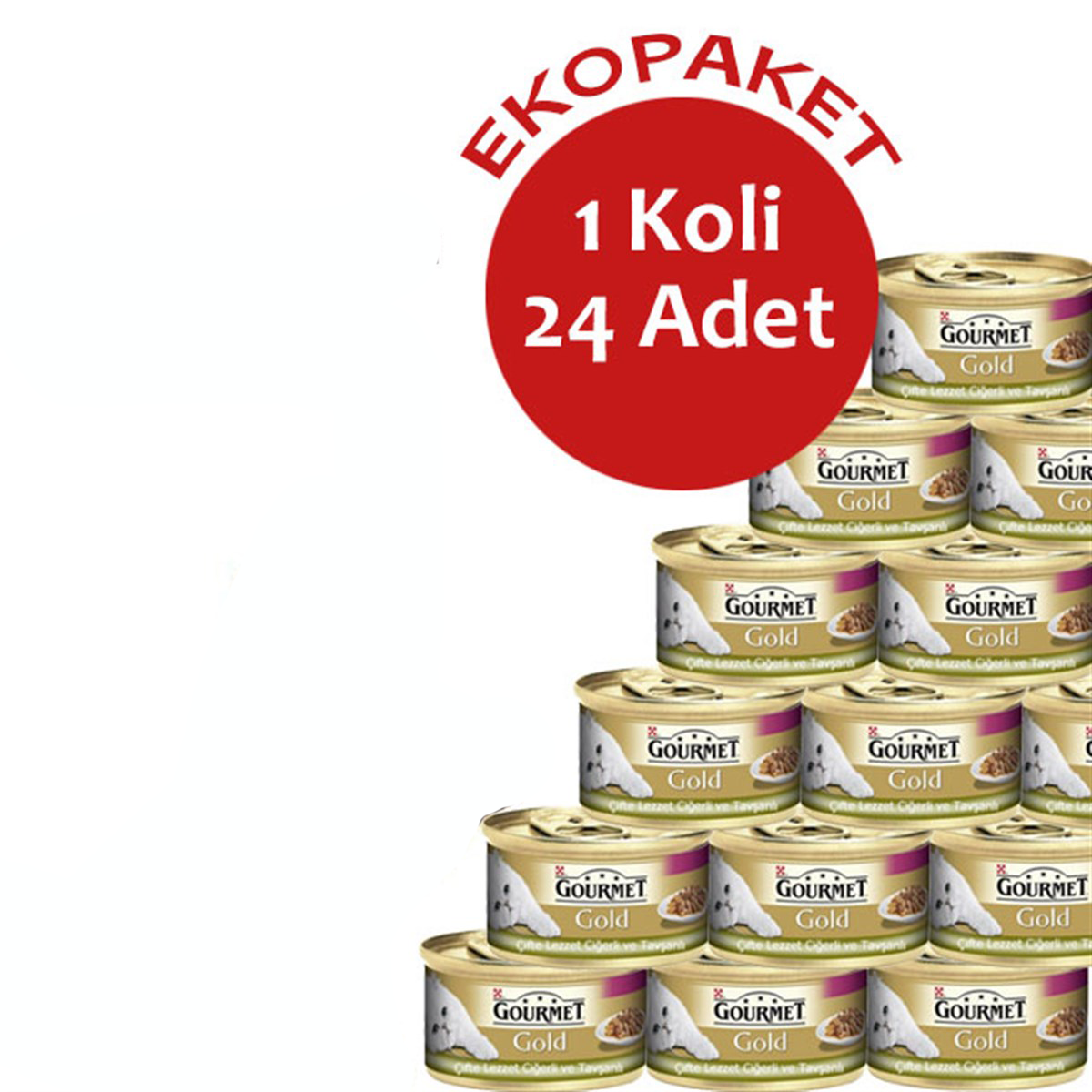 Gourmet Gold Somonlu Tavuklu Kedi Konservesi 85gx24Adet