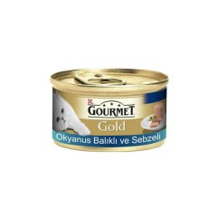 Gourmet Gold Okyanus Balıklı Sebzeli Kedi Konservesi 85g