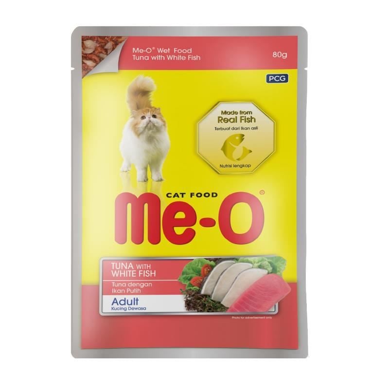 Meo Pouch Jöle İçinde Ton Balıklı ve Alabalıklı Kedi Konservesi 80gr