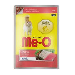 Meo Pouch Jöle İçinde Ton Balıklı ve Alabalıklı Kedi Konservesi 80gr