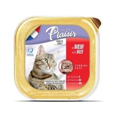 Plaisir Yetişkin Ezme Kedi Konservesi Biftekli 100 Gr