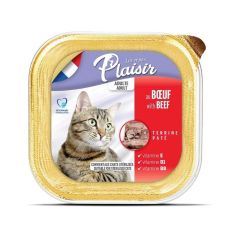 Plaisir Yetişkin Ezme Kedi Konservesi Biftekli 100 Gr