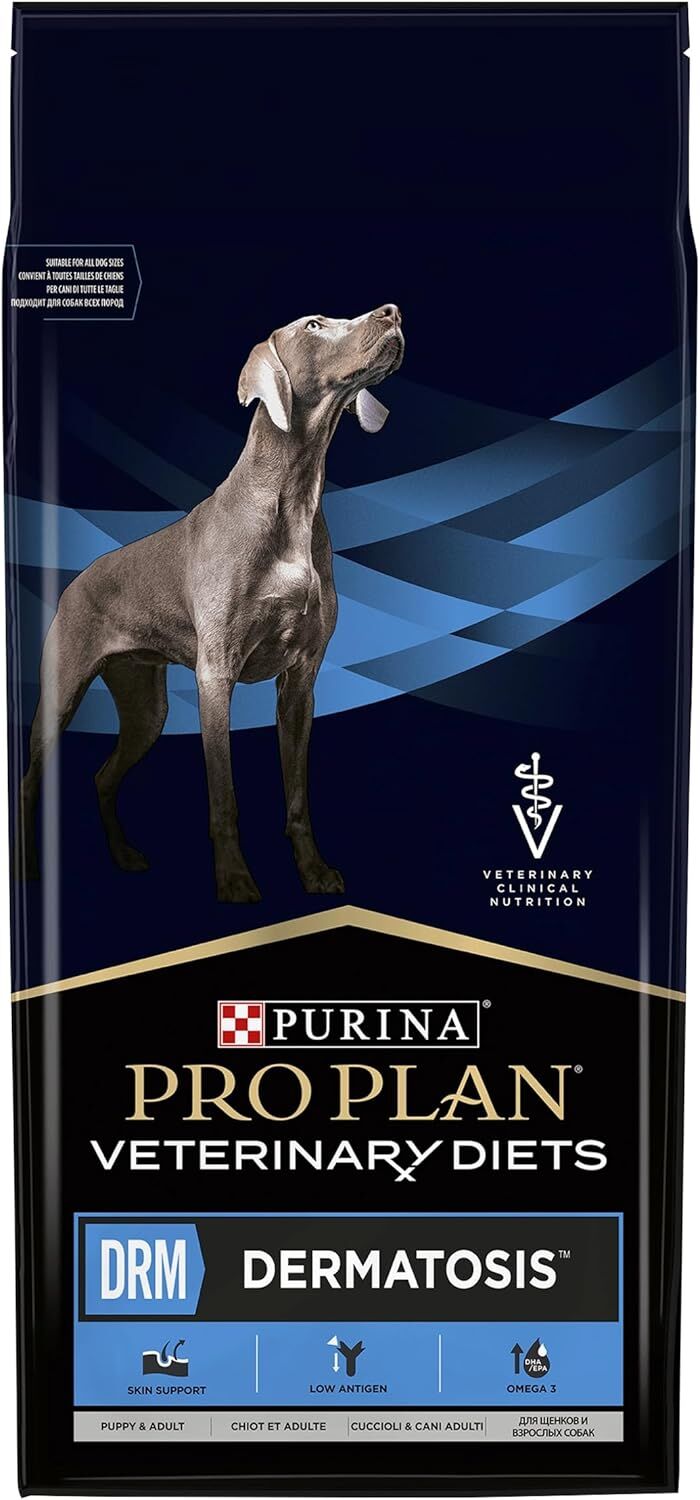 Proplan Veterinary Diets Drm Dermatosis Köpek Kuru Maması 12 Kg VETERİNER HEKİM TAVSİYESİ İLE SATILMAKTADIR.