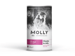Molly Konserve Yetişkin Köpek Jöleli Biftekli Parça Etli 400 Gr
