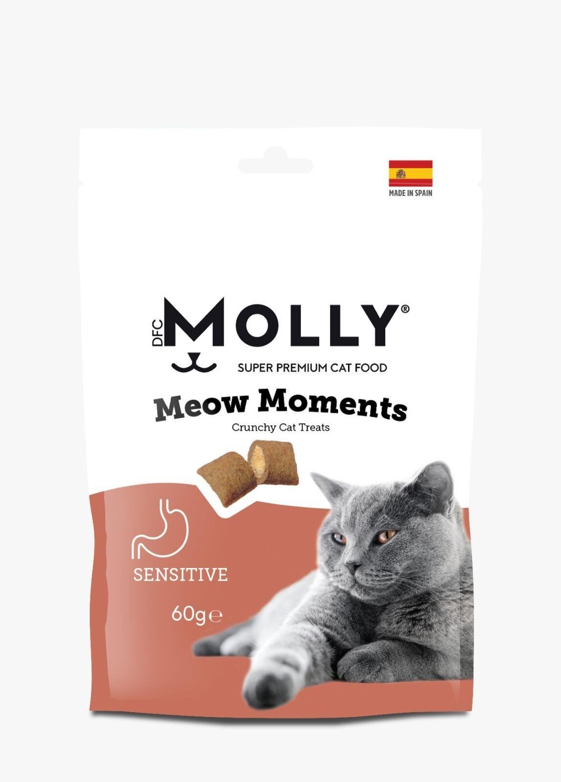 MOLLY MEOW MOMENTS HASSAS KEDİLER İÇİN KEDİ ÖDÜL MAMASI (SENSİTİVE) 60 GR