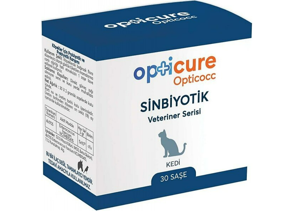 OPTİCURE Cat Synbiotic Kedi Prebiyotik + Probiyotik 30 Şase SKT:09/08/2027