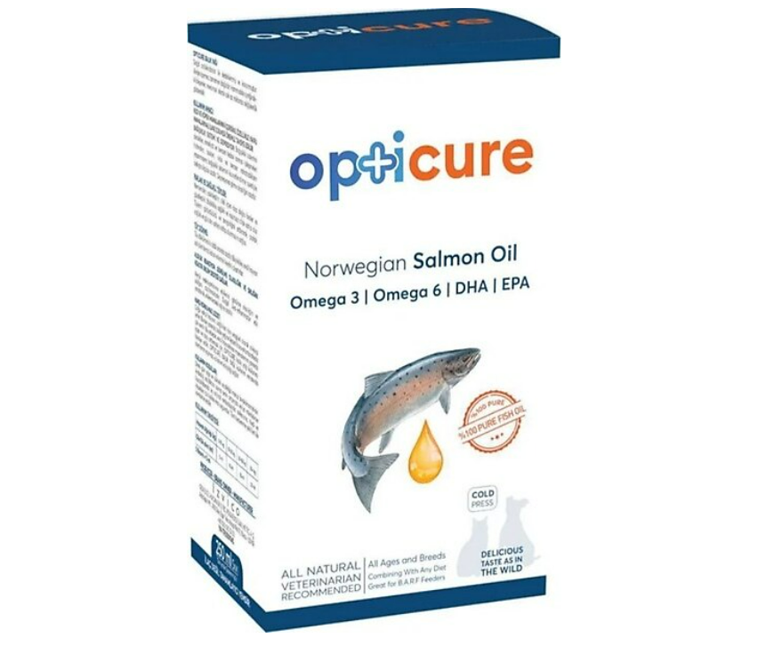 Opticure Kedi ve Köpek Norveç Somonu Balık Yağı 250 ML SKT:09/10/2026