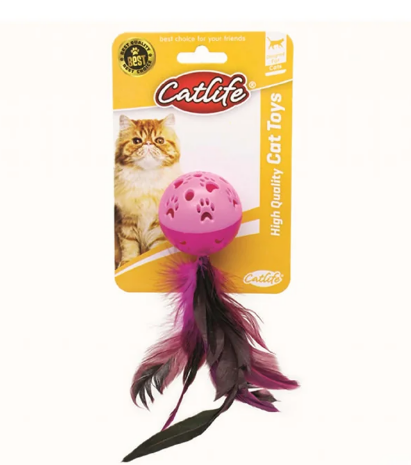 CatLife Zilli Tüylü Top Kedi Oyuncağı