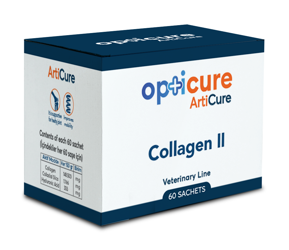 Opticure ArtiCure Collagen II Kedi ve Köpek Eklem Deri ve Tüy Sağlığı Takviyesi 60 Şase SKT:25/01/2026