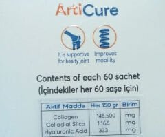 Opticure ArtiCure Collagen II Kedi ve Köpek Eklem Deri ve Tüy Sağlığı Takviyesi 60 Şase SKT:25/01/2026