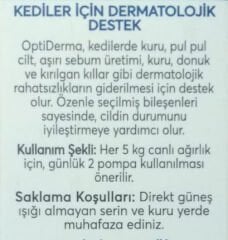 Opticure Derma+ Kedi Kollajen Omega Zerdeçal İçeren Dermatolojik Sıvı Destek 50ml SKT: 19/02/2027