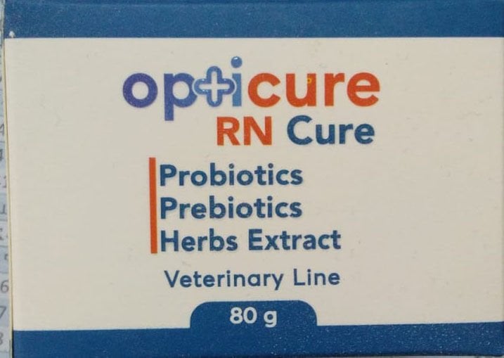 Opticure Rn-Cure Probiotics, Prebiotics ve Herb Extract Kedi ve Köpek Böbrek Üriner Sisteme Özel Destek Ürünü 80g SKT: 13/09/2026