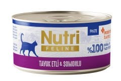 Nutri Feline Tavuk Etli ve Somonlu Tahılsız Yetişkin Kedi Maması 70gr