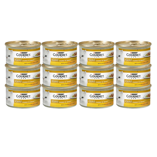Gourmet Gold Kıyılmış Tavuklu Kedi Konserve Maması 85gX12Adet