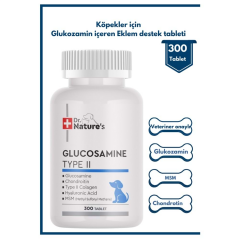 Dr. Natures Dog Glucosamıne Type II Köpeklerde Eklem Destekleyici Besin Takviyesi 300 Tablet