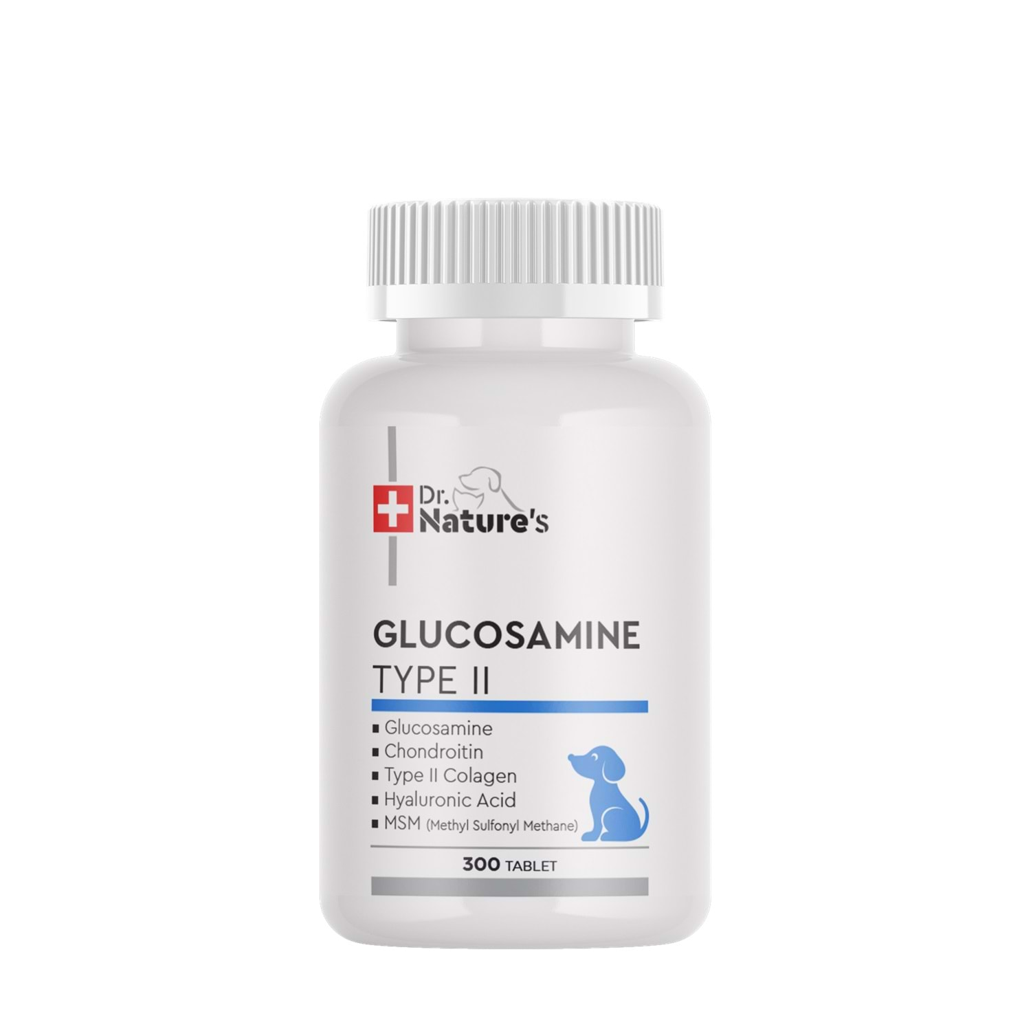 Dr. Natures Dog Glucosamıne Type II Köpeklerde Eklem Destekleyici Besin Takviyesi 300 Tablet