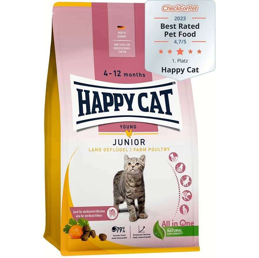 Happy Cat Junior Kümes Hayvanlı Yavru Kedi Maması 4 Kg