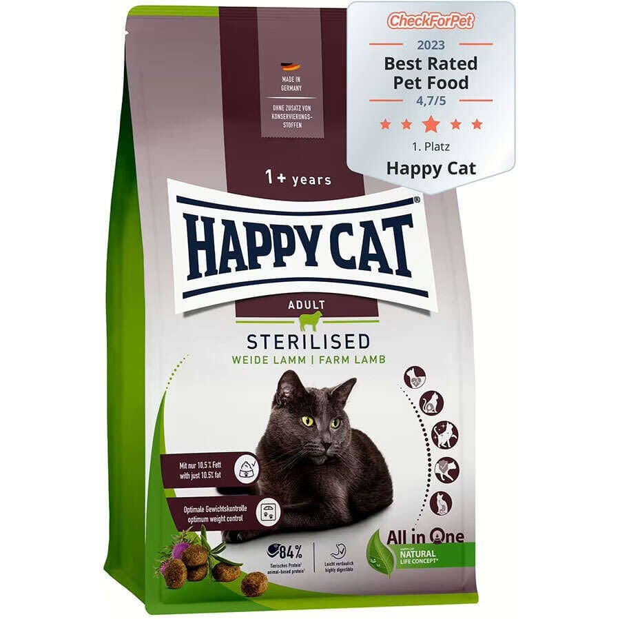 Happy Cat Sterilised Kuzu Kısırlaştırılmış Kedi Maması 4 Kg
