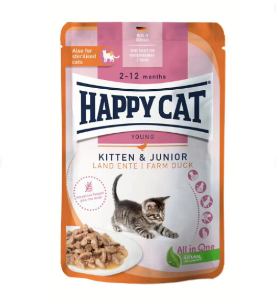 Happy Cat Ördekli Tahılsız Yavru Kedi Konservesi 85gr