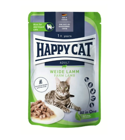 Happy Cat Kuzulu Tahılsız Yetişkin Kedi Konservesi 85gr