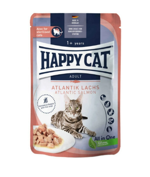 Happy Cat Somonlu Tahılsız Yetişkin Kedi Konservesi 85gr