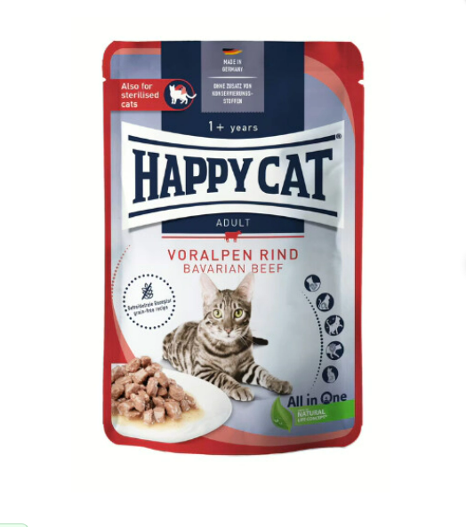 Happy Cat Sığır Etli Tahılsız Yetişkin Kedi Konservesi 85gr