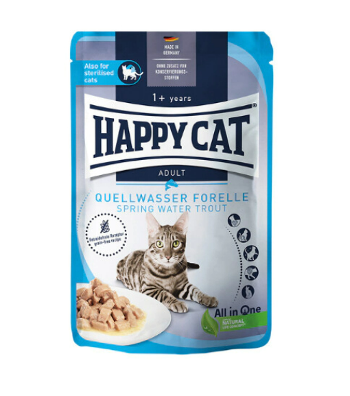 Happy Cat Alabalıklı Tahılsız Yetişkin Kedi Konservesi 85gr